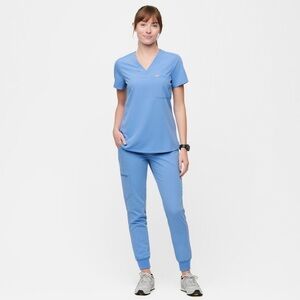 FIGS ceil blue scrub set